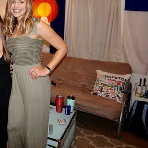 Elegant Olive Green Jumpsuit